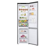 LG 2.03M 384L Kombinerad kyl/frys(Shiny Steel) - Energiklass D, Door Cooling™, GBB62PZGGN