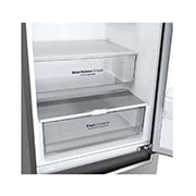 LG 2.03M 384L Kombinerad kyl/frys(Shiny Steel) - Energiklass D, Door Cooling™, GBB62PZGGN