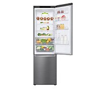 LG 2.03M 384L Kombinerad kyl/frys(Shiny Steel) - Energiklass D, Door Cooling™, GBB62PZGGN