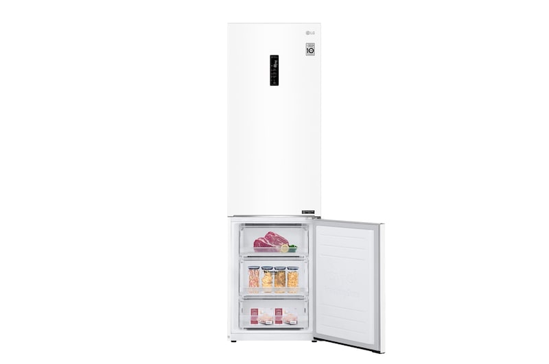 LG 2.03M 384L Kombinerad kyl/frys(Vit) - Energiklass D, Door Cooling™ och Smart Diagnosis™ med Wi-Fi, GBB62SWFFN
