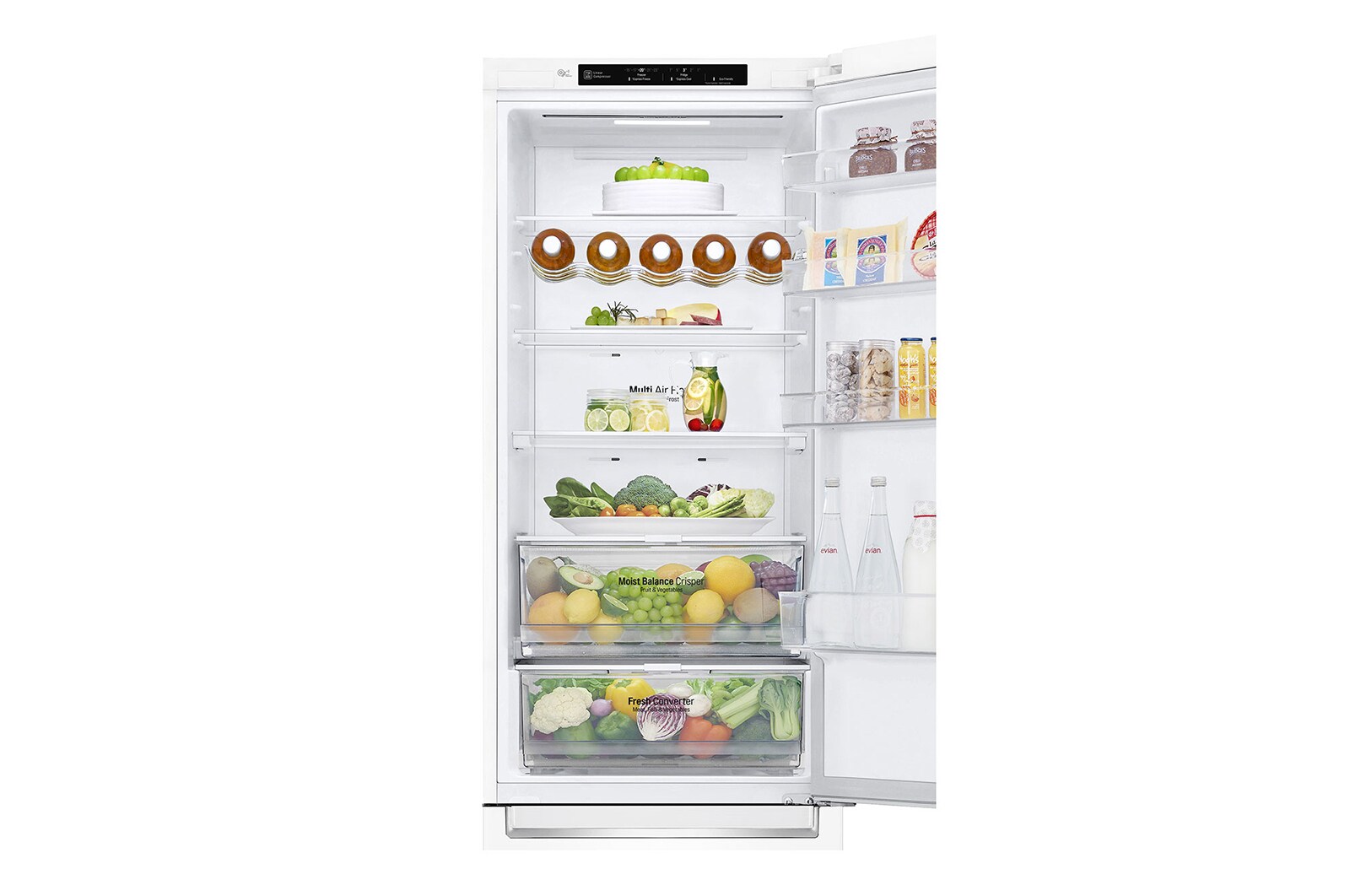 LG 2.03M 384L Kombinerad kyl/frys(Vit) - Energiklass D, Door Cooling™, GBB62SWGFN