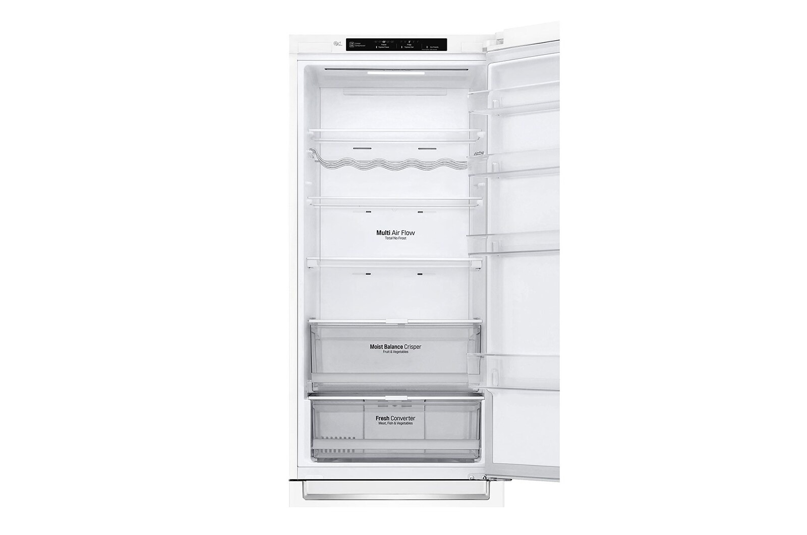 LG 2.03M 384L Kombinerad kyl/frys(Vit) - Energiklass D, Door Cooling™, GBB62SWGFN