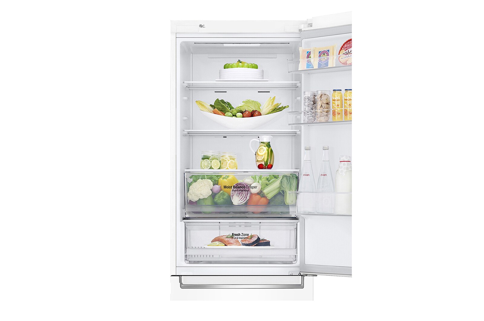 LG 2.03M 384L Kombinerad kyl/frys(Vit) - Energiklass E, Door Cooling™ och Smart Diagnosis™ med Wi-Fi, GBB62SWHZN