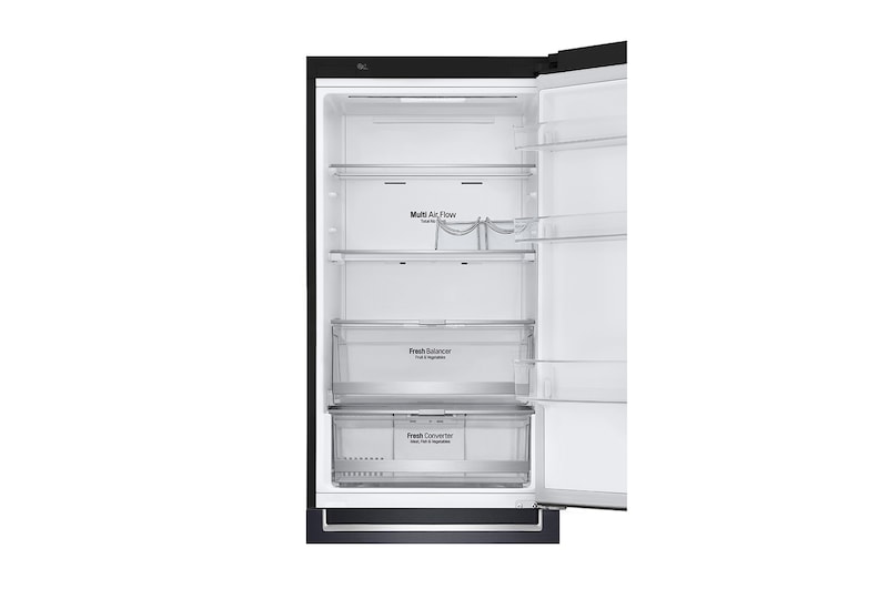 LG 1.86M 341L Kombinerad kyl/frys(Matte Black) - Energiklass E, Door Cooling™ och Smart Diagnosis™ med Wi-Fi, GBB71MCDMN