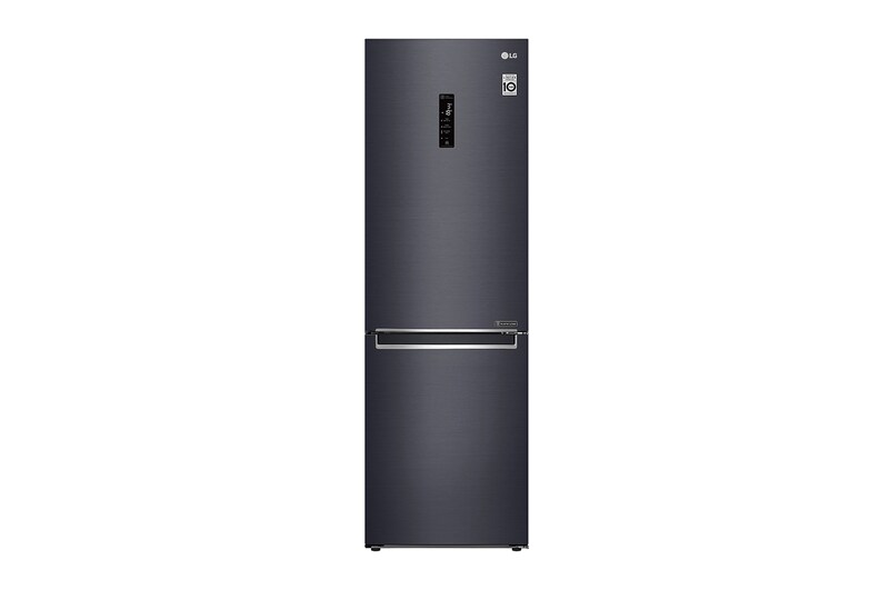 LG 1.86M 341L Kombinerad kyl/frys(Matte Black) - Energiklass E, Door Cooling™ och Smart Diagnosis™ med Wi-Fi, GBB71MCDZN