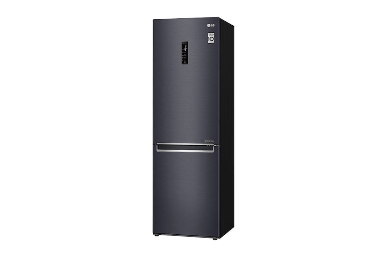 LG 1.86M 341L Kombinerad kyl/frys(Matte Black) - Energiklass E, Door Cooling™ och Smart Diagnosis™ med Wi-Fi, GBB71MCDZN