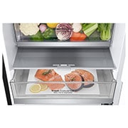 LG 1.86M 341L Kombinerad kyl/frys(Matte Black) - Energiklass D, Door Cooling™, GBB71MCEGN