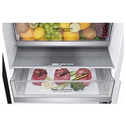 LG 1.86M 341L Kombinerad kyl/frys(Matte Black) - Energiklass D, Door Cooling™, GBB71MCEGN