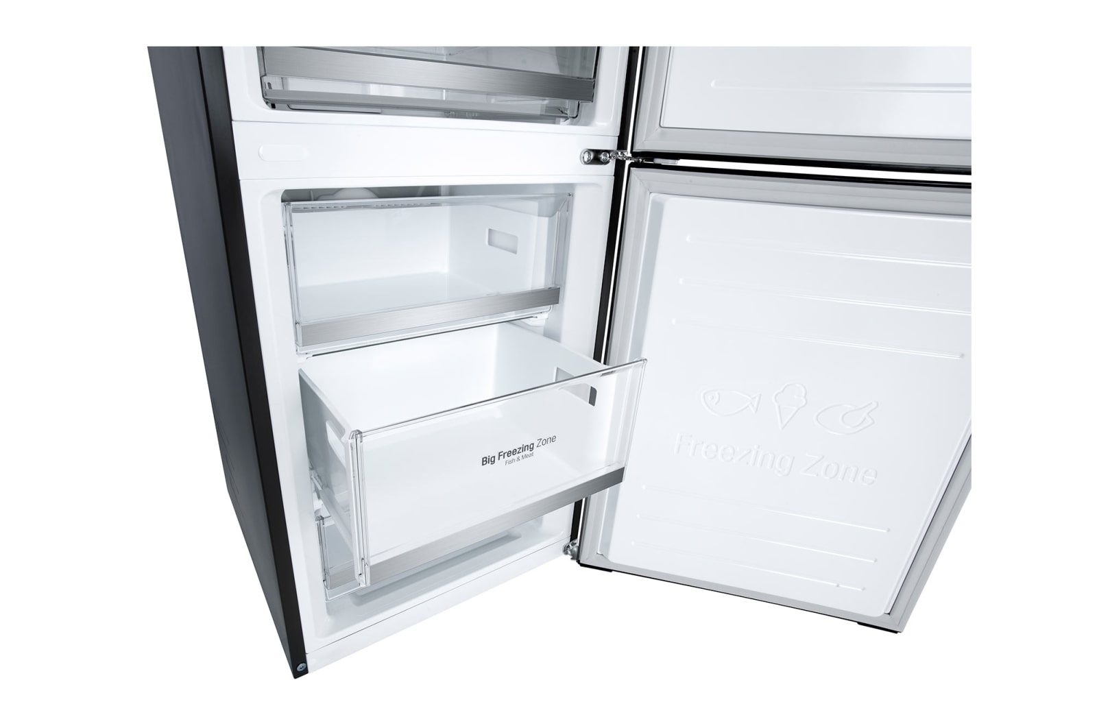 LG 1.86M 341L Kombinerad kyl/frys(Matte Black) - Energiklass D, Door Cooling™, GBB71MCEGN