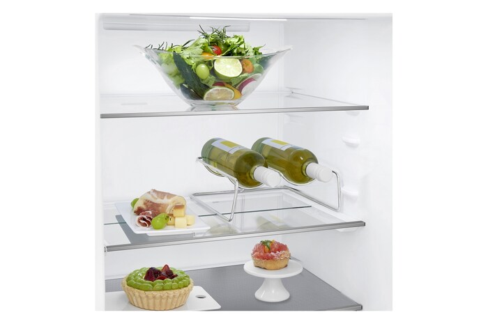 LG 1.86M 341L Kombinerad kyl/frys(Shiny Steel) - Energiklass E, Door Cooling™ och Smart Diagnosis™ med Wi-Fi, GBB71PZDMN