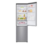 LG 1.86M 341L Kombinerad kyl/frys(Shiny Steel) - Energiklass E, Door Cooling™ och Smart Diagnosis™ med Wi-Fi, GBB71PZDMN