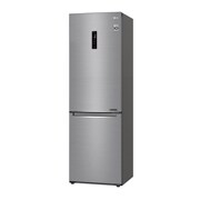 LG 1.86M 341L Kombinerad kyl/frys(Shiny Steel) - Energiklass E, Door Cooling™ och Smart Diagnosis™ med Wi-Fi, GBB71PZDMN