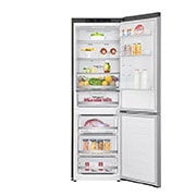 LG 1.86M 341L Kombinerad kyl/frys(Shiny Steel) - Energiklass D, Door Cooling™, GBB71PZEFN