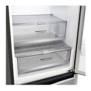 LG 1.86M 341L Kombinerad kyl/frys(Shiny Steel) - Energiklass D, Door Cooling™, GBB71PZEFN