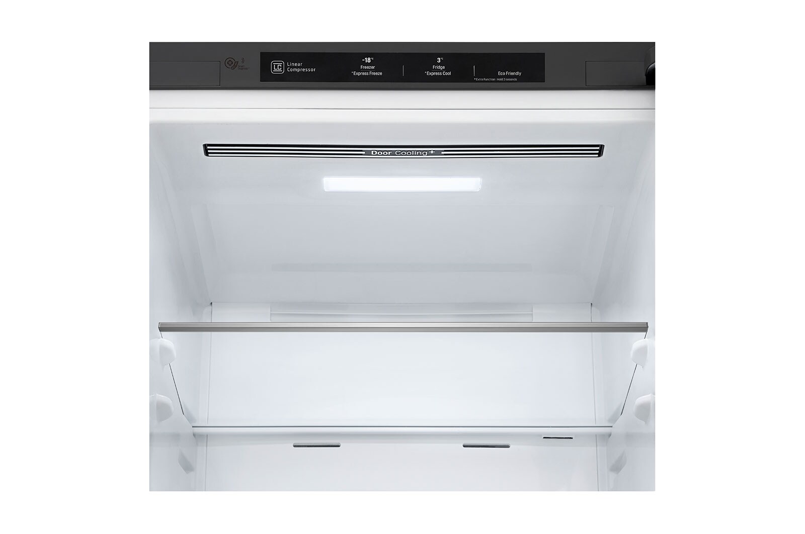 LG 1.86M 341L Kombinerad kyl/frys(Shiny Steel) - Energiklass D, Door Cooling™, GBB71PZEFN