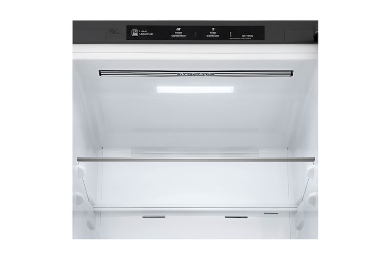 LG 1.86M 341L Kombinerad kyl/frys(Shiny Steel) - Energiklass D, Door Cooling™, GBB71PZEFN