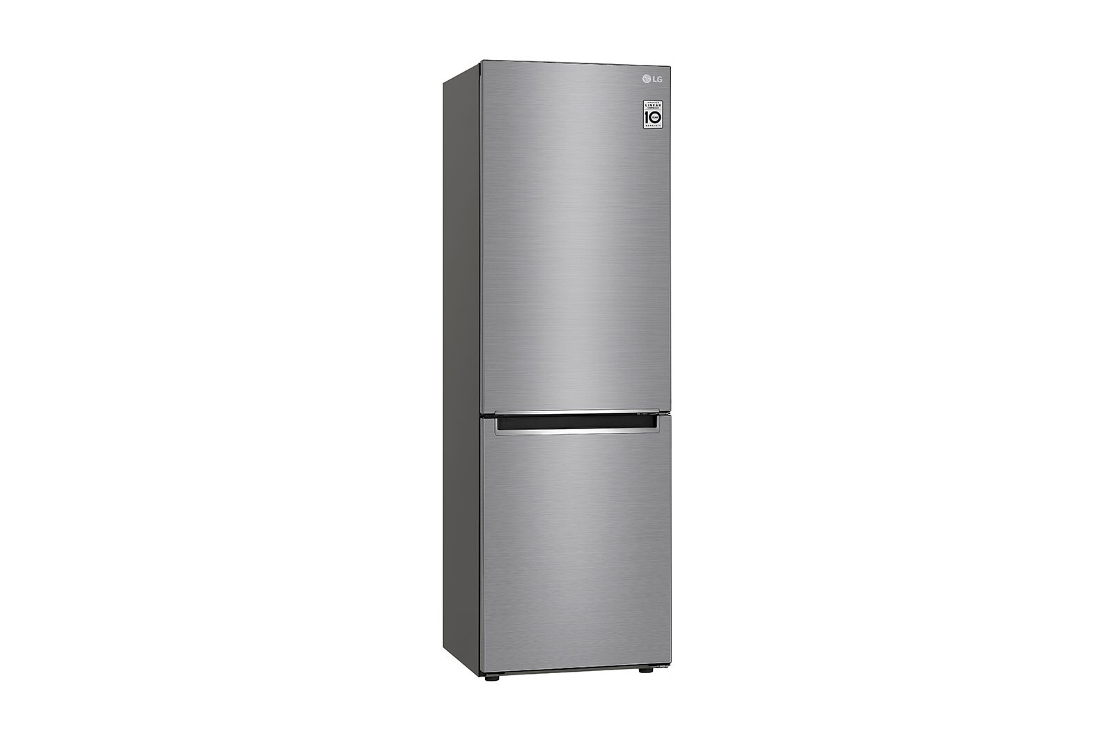 LG 1.86M 341L Kombinerad kyl/frys(Shiny Steel) - Energiklass D, Door Cooling™, GBB71PZEFN