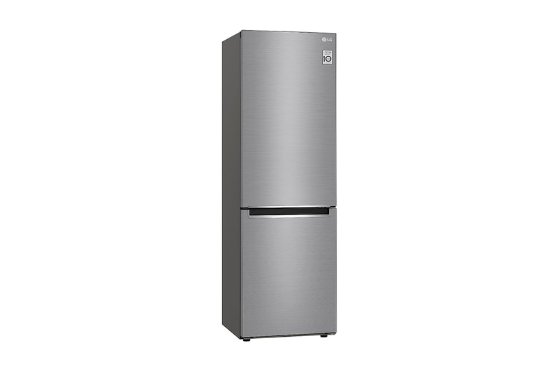 LG 1.86M 341L Kombinerad kyl/frys(Shiny Steel) - Energiklass D, Door Cooling™, GBB71PZEFN