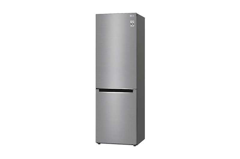 LG 1.86M 341L Kombinerad kyl/frys(Shiny Steel) - Energiklass D, Door Cooling™, GBB71PZEFN