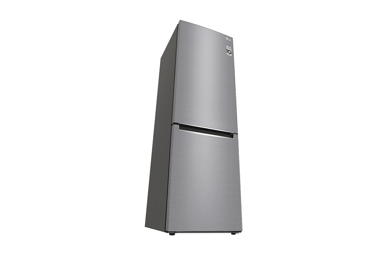 LG 1.86M 341L Kombinerad kyl/frys(Shiny Steel) - Energiklass D, Door Cooling™, GBB71PZEFN