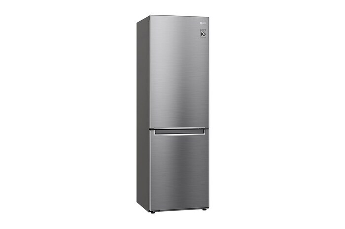 LG 1.86M 341L Kombinerad kyl/frys(Shiny Steel) - Energiklass D, Door Cooling™, GBB71PZEGN