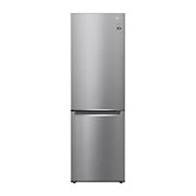 Vy framifrån av 1.86M 341L Kombinerad kyl/frys(Shiny Steel) - Energiklass D, Door Cooling™ GBB71PZEGN