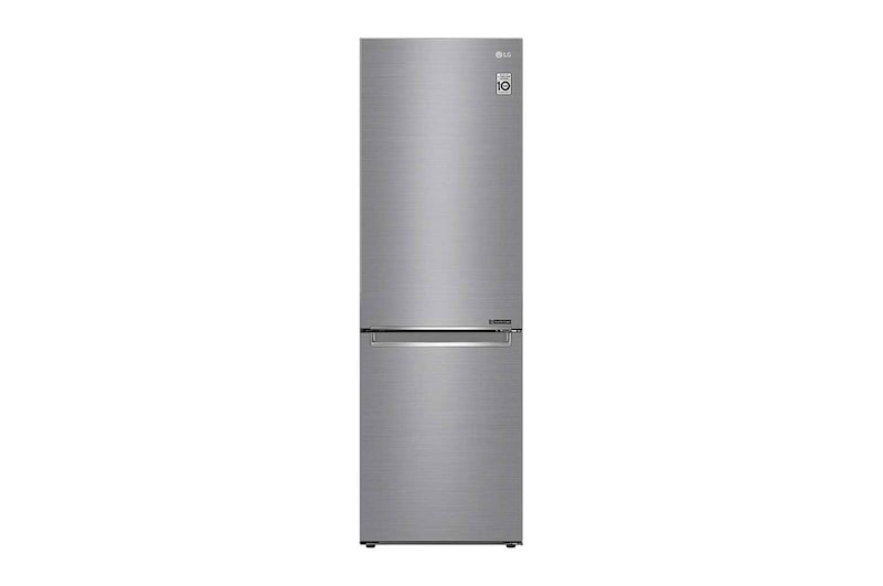 LG 1.86M 341L Kombinerad kyl/frys(Shiny Steel) - Energiklass E, Door Cooling™, GBB71PZEMN