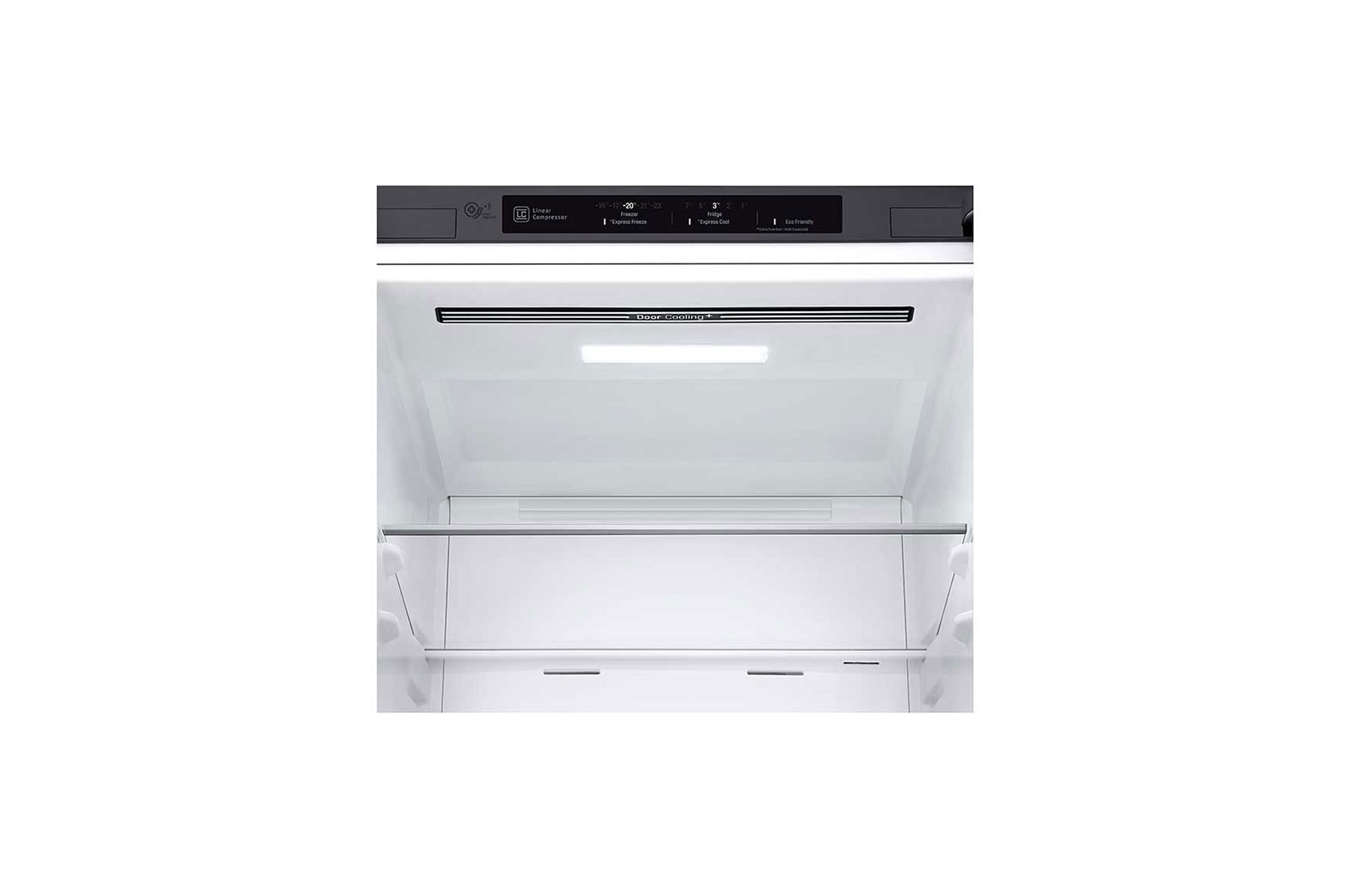 LG 1.86M 341L Kombinerad kyl/frys(Shiny Steel) - Energiklass E, Door Cooling™, GBB71PZEMN