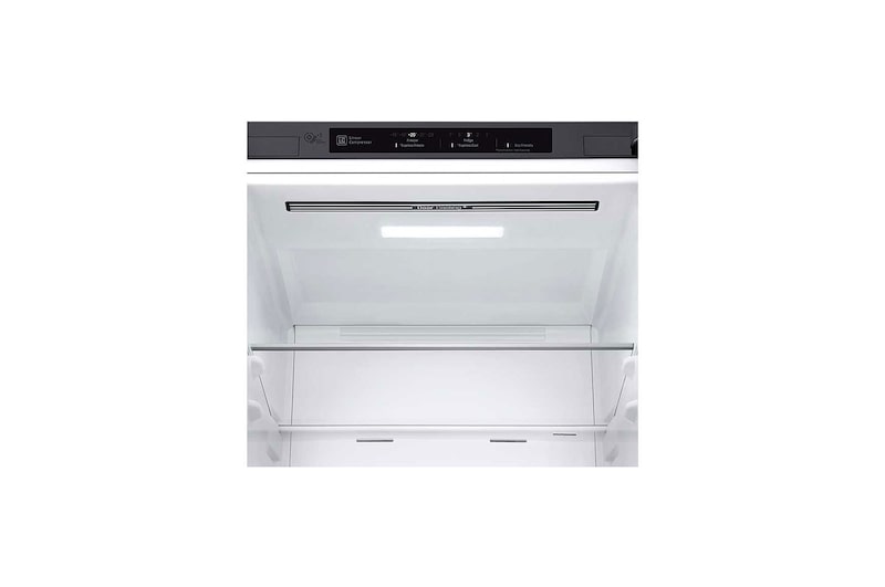 LG 1.86M 341L Kombinerad kyl/frys(Shiny Steel) - Energiklass E, Door Cooling™, GBB71PZEMN