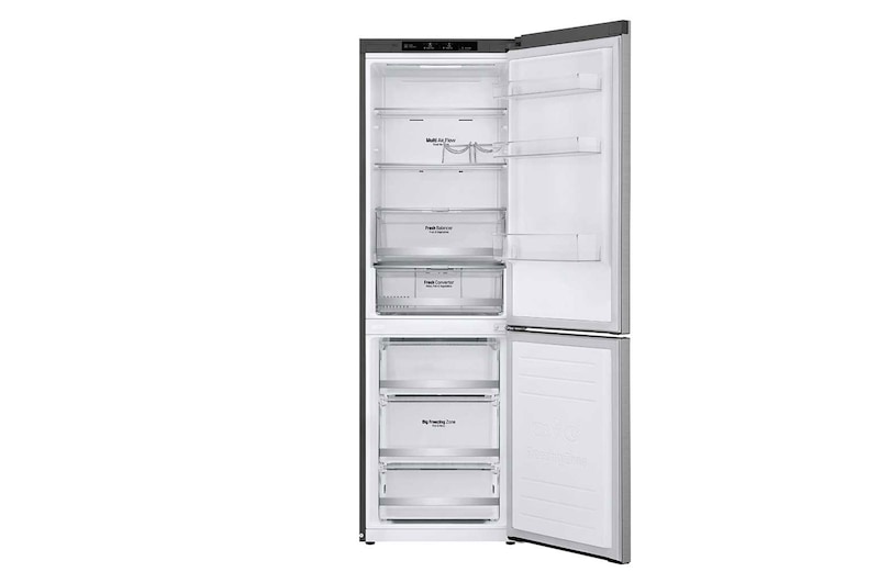 LG 1.86M 341L Kombinerad kyl/frys(Shiny Steel) - Energiklass E, Door Cooling™, GBB71PZEMN