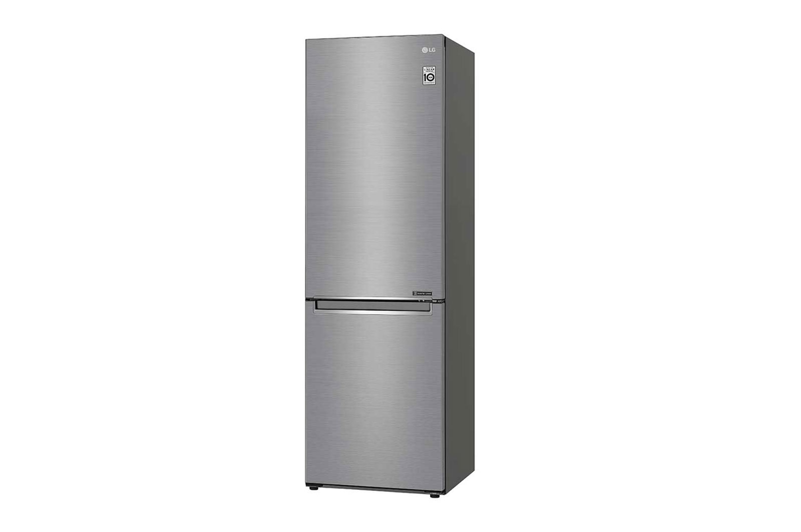 LG 1.86M 341L Kombinerad kyl/frys(Shiny Steel) - Energiklass E, Door Cooling™, GBB71PZEMN