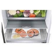 LG 1.86M 341L Kombinerad kyl/frys(Shiny Steel) - Energiklass E, Door Cooling™, GBB71PZEMN