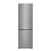 Vy framifrån av 1.86M 341L Kombinerad kyl/frys(Shiny Steel) - Energiklass E, Door Cooling™ GBB71PZEZN