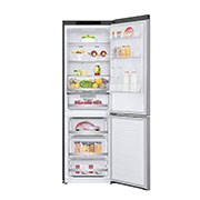 LG 1.86M 341L Kombinerad kyl/frys(Shiny Steel) - Energiklass E, Door Cooling™, GBB71PZEZN