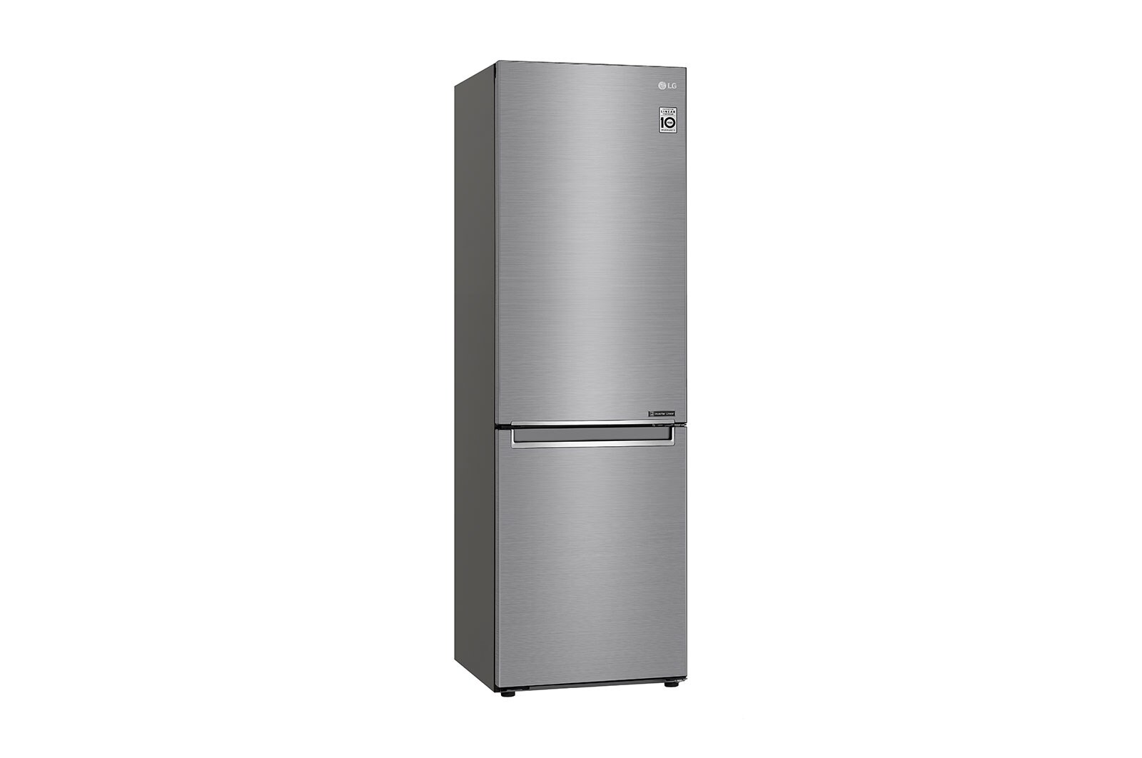 LG 1.86M 341L Kombinerad kyl/frys(Shiny Steel) - Energiklass E, Door Cooling™, GBB71PZEZN