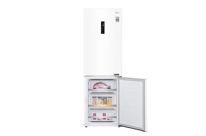 LG 1.86M 341L Kombinerad kyl/frys(Vit) - Energiklass E, Door Cooling™ och Smart Diagnosis™ med Wi-Fi, GBB71SWDMN