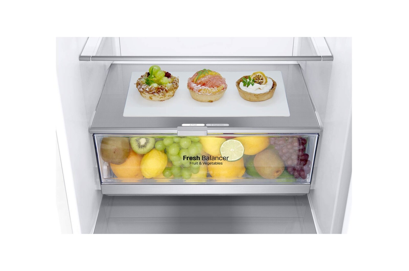 LG 1.86M 341L Kombinerad kyl/frys(Vit) - Energiklass E, Door Cooling™ och Smart Diagnosis™ med Wi-Fi, GBB71SWDZN