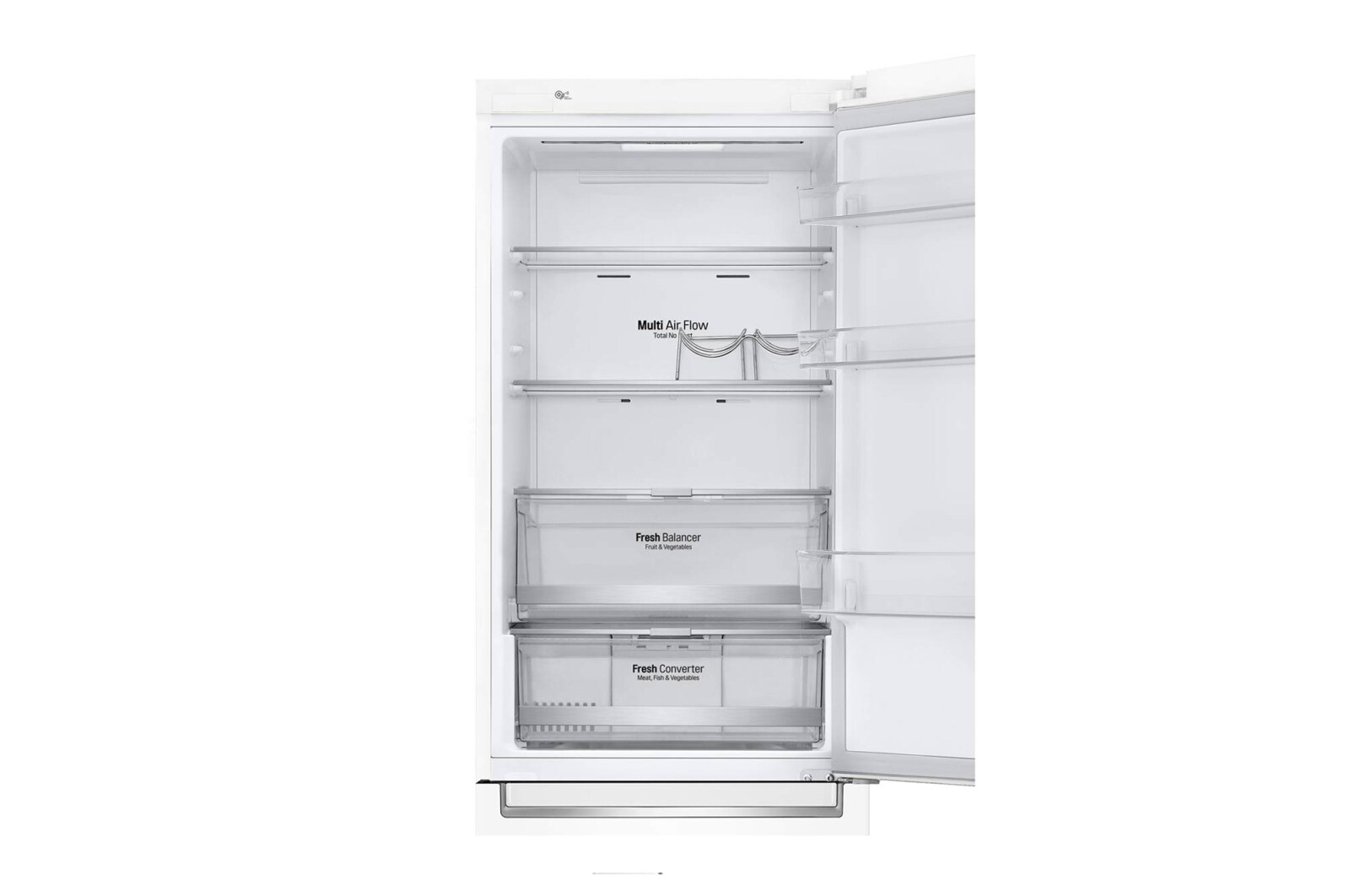 LG 1.86M 341L Kombinerad kyl/frys(Vit) - Energiklass E, Door Cooling™ och Smart Diagnosis™ med Wi-Fi, GBB71SWDZN