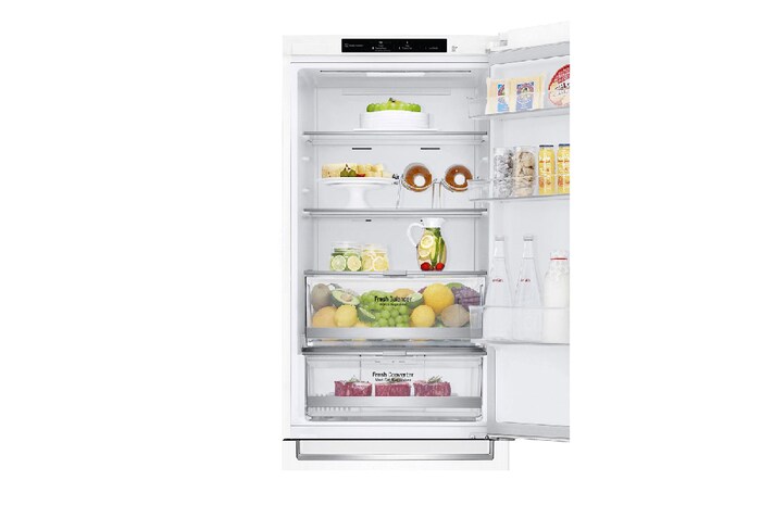 LG 1.86M 341L Kombinerad kyl/frys(Vit) - Energiklass D, Door Cooling™, GBB71SWEGN