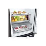 LG 2.03M 384L Kombinerad kyl/frys(Matte Black) - Energiklass E, Door Cooling™ och Smart Diagnosis™ med Wi-Fi, GBB72MCDMN