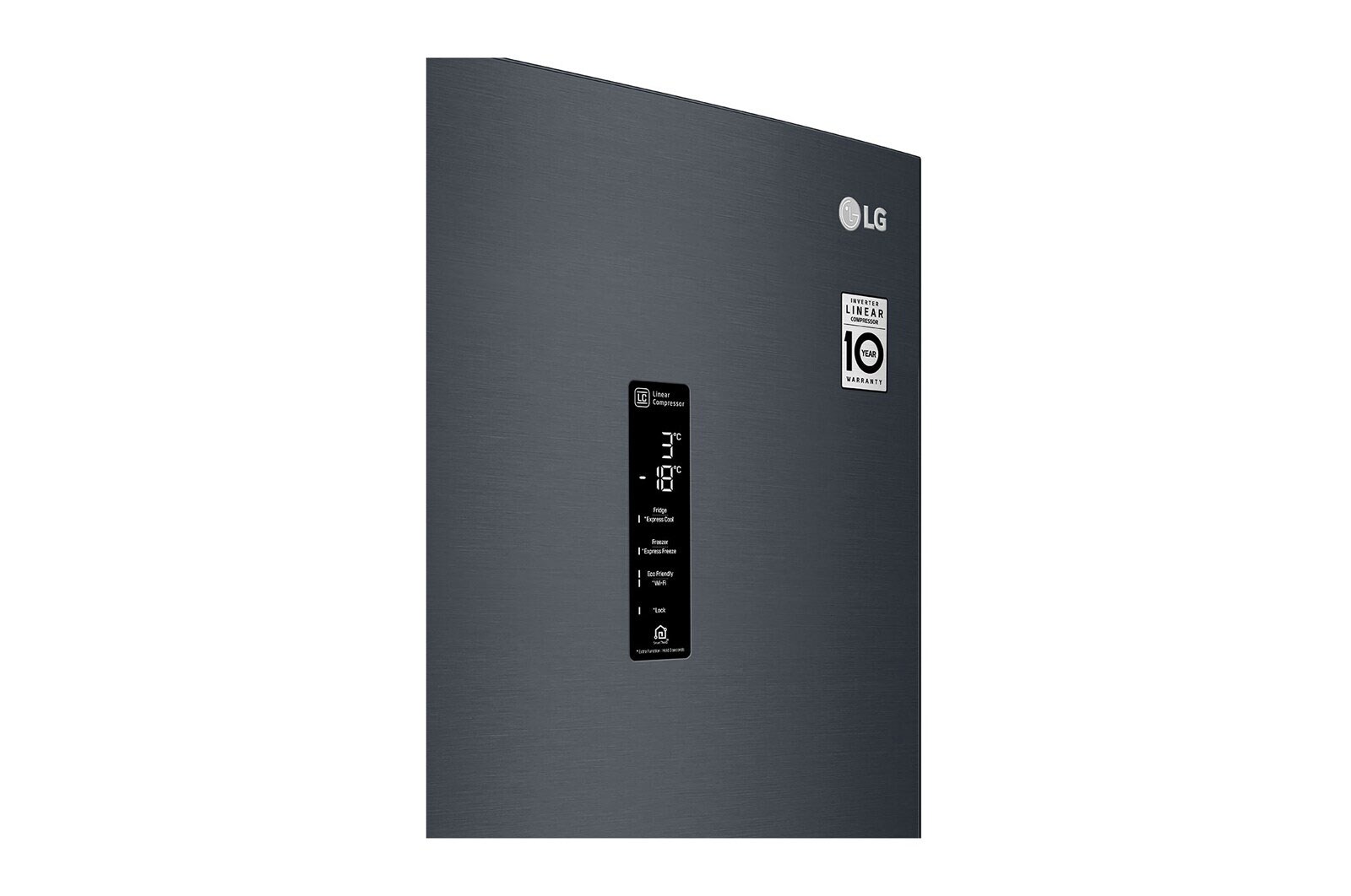 LG 2.03M 384L Kombinerad kyl/frys(Matte Black) - Energiklass E, Door Cooling™ och Smart Diagnosis™ med Wi-Fi, GBB72MCDMN