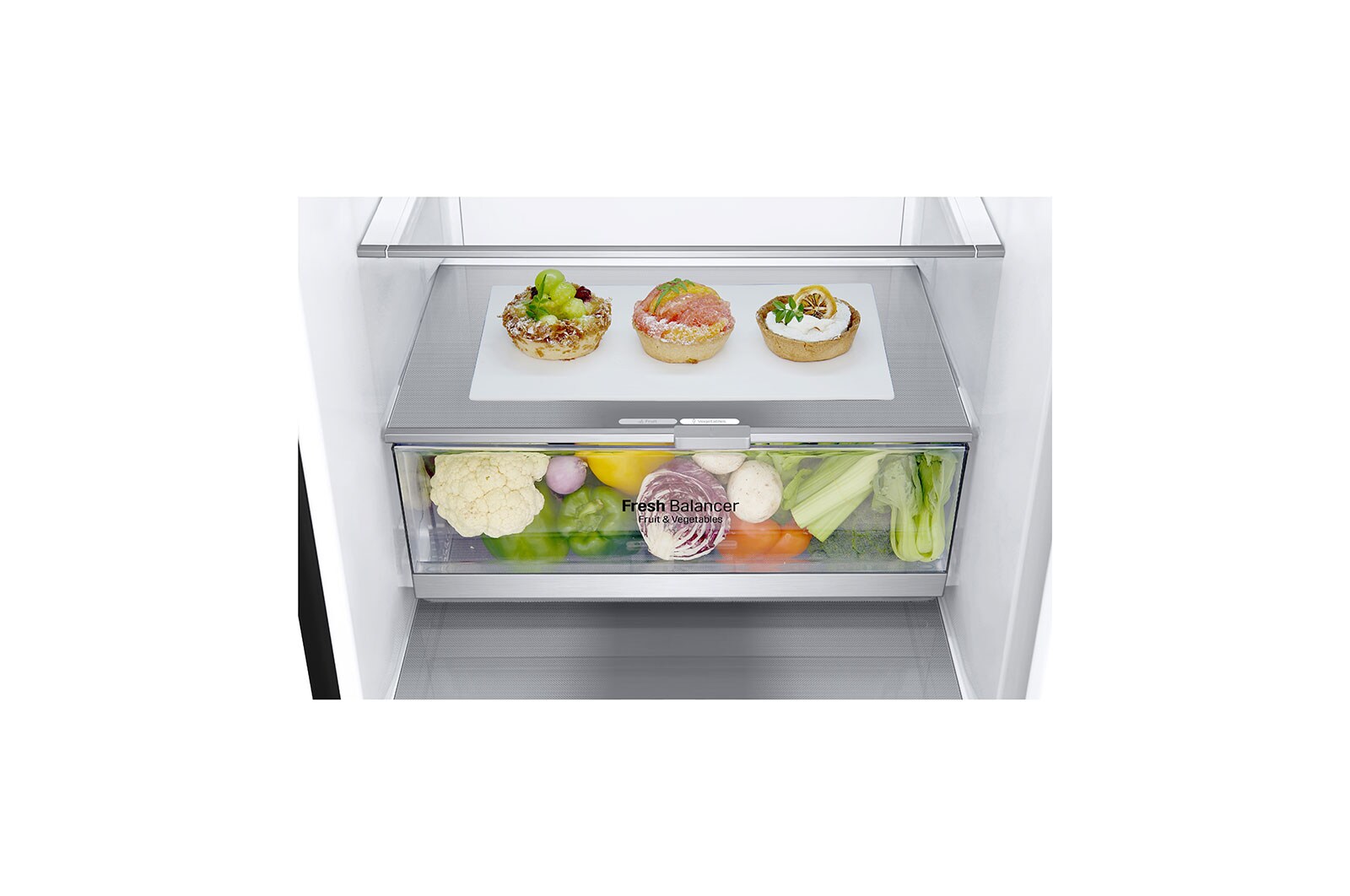 LG 2.03M 384L Kombinerad kyl/frys(Matte Black) - Energiklass D, Door Cooling™, GBB72MCEFN