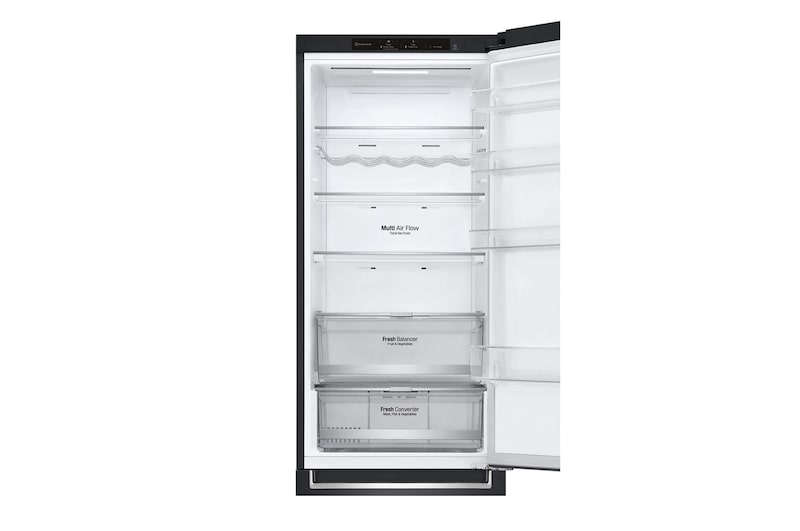 LG 2.03M 384L Kombinerad kyl/frys(Matte Black) - Energiklass D, Door Cooling™, GBB72MCEGN