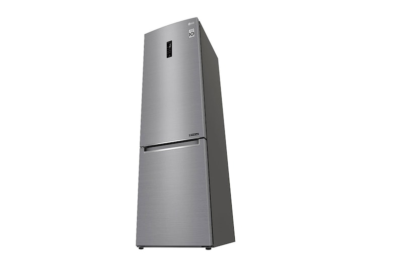 LG 2.03M 384L Kombinerad kyl/frys(Shiny Steel) - Energiklass E, Door Cooling™ och Smart Diagnosis™ med Wi-Fi, GBB72PZDMN