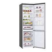 LG 2.03M 384L Kombinerad kyl/frys(Shiny Steel) - Energiklass E, Door Cooling™ och Smart Diagnosis™ med Wi-Fi, GBB72PZDMN