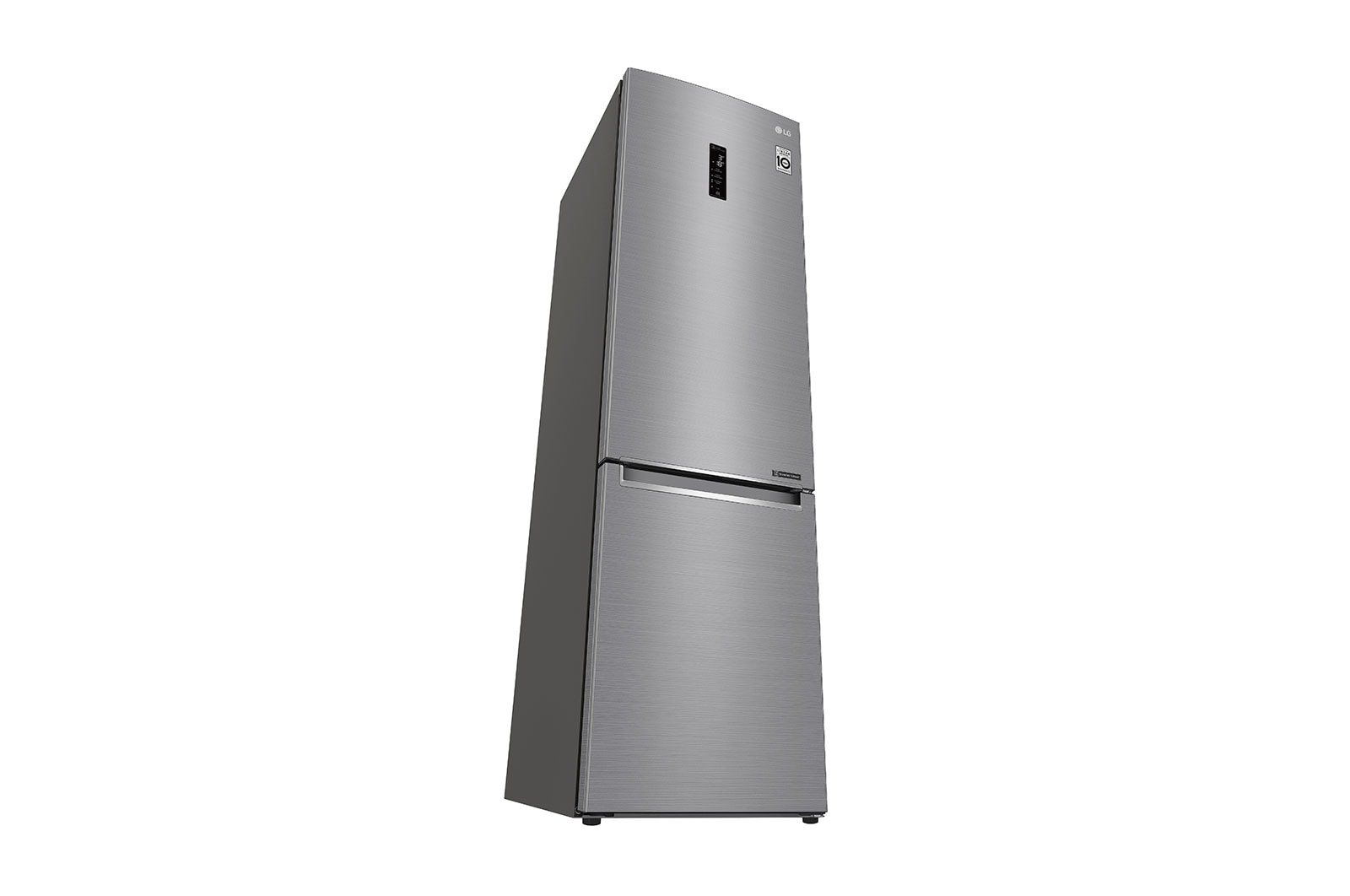 LG 2.03M 384L Kombinerad kyl/frys(Shiny Steel) - Energiklass E, Door Cooling™ och Smart Diagnosis™ med Wi-Fi, GBB72PZDZN