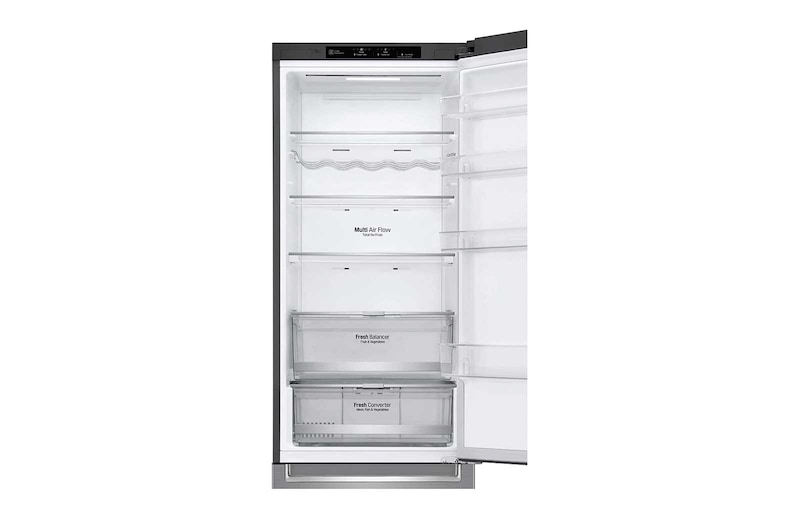 LG 2.03M 384L Kombinerad kyl/frys(Shiny Steel) - Energiklass D, Door Cooling™, GBB72PZEFN