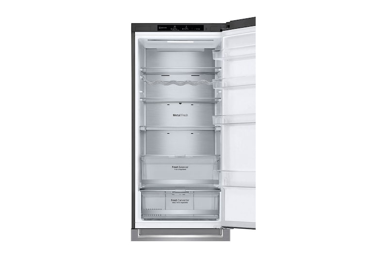 LG 2.03M 384L Kombinerad kyl/frys(Shiny Steel) - Energiklass D, Door Cooling™ och Smart Diagnosis™ , GBB72PZVGN