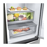 LG 2.03M 384L Kombinerad kyl/frys(Shiny Steel) - Energiklass D, Door Cooling™ och Smart Diagnosis™ , GBB72PZVGN