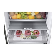 LG 2.03M 384L Kombinerad kyl/frys(Shiny Steel) - Energiklass D, Door Cooling™ och Smart Diagnosis™ , GBB72PZVGN